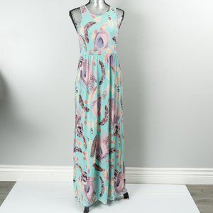 NWT Mint Feather Pocket-Accent Maxi Dress -M